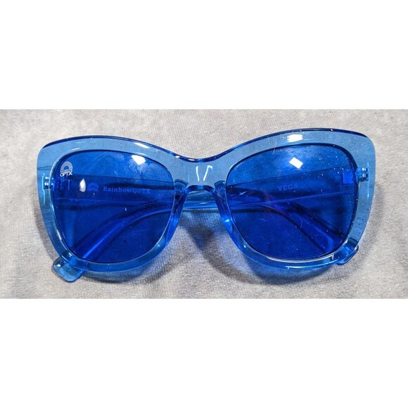 Rainbow Optx Vega Blue Translucent Sunglasses